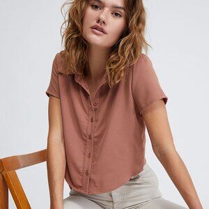 LA Hearts '90s Button Down Woven Top